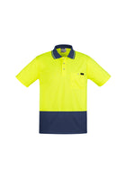 Wholesale ZH415 Syzmik Mens Comfort Back Fluro Polo Shirts Printed or Blank