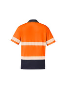 Wholesale ZH535 Unisex Hi Vis Segmented Short Sleeve Work Polos - Hoop Taped Printed or Blank
