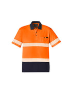 Wholesale ZH535 Unisex Hi Vis Segmented Short Sleeve Work Polos - Hoop Taped Printed or Blank