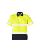 Wholesale ZH535 Unisex Hi Vis Segmented Short Sleeve Work Polos - Hoop Taped Printed or Blank