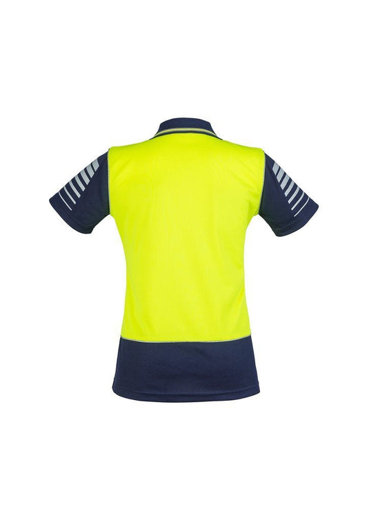 Wholesale ZHL236 Womens Hi Vis Zone Polo Printed or Blank
