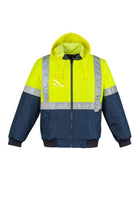 Wholesale ZJ351 Hi Vis Quilted Flying Jacket Printed or Blank