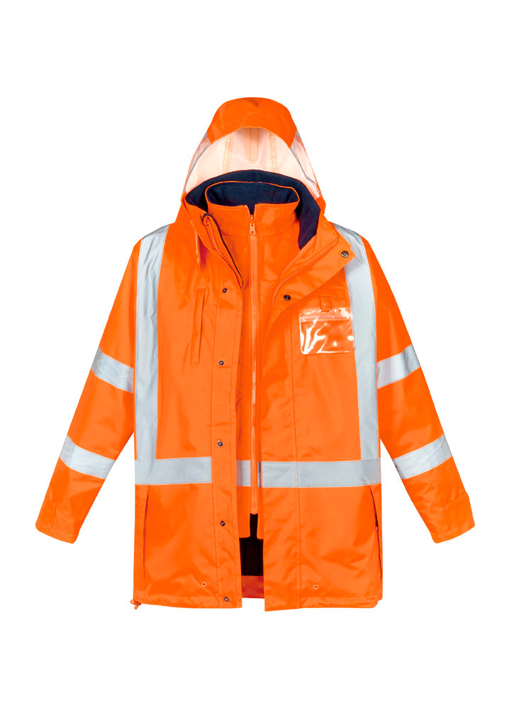 Wholesale ZJ616 Syzmik Mens TTMC-W17 Hi Vis X Back 4 In 1 Waterproof Jacket Printed or Blank