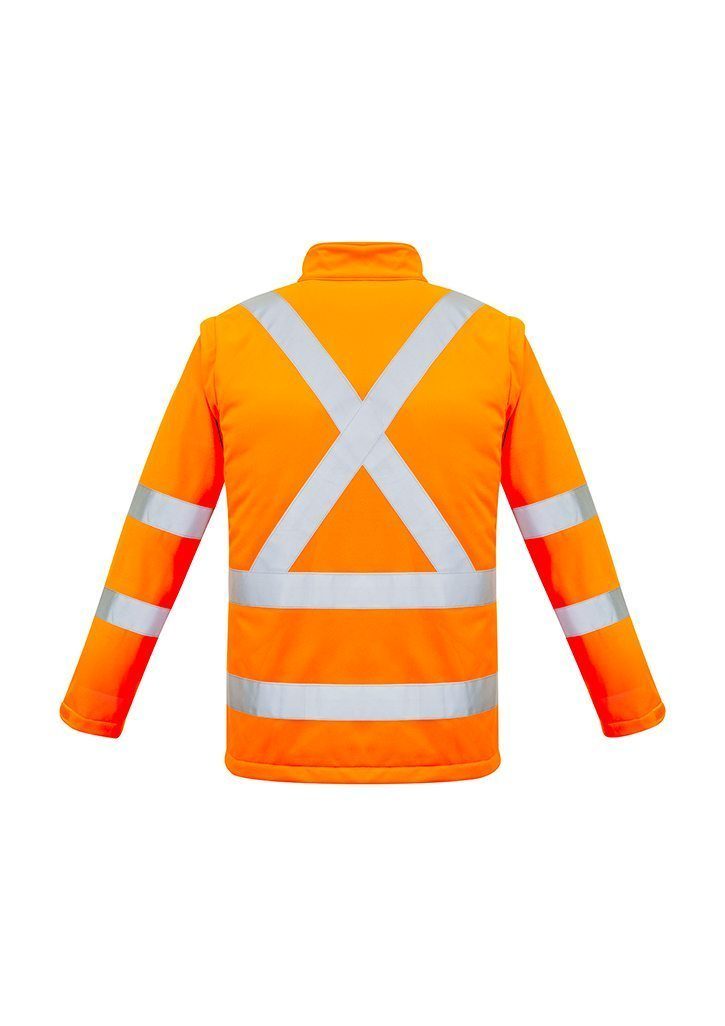 Load image into Gallery viewer, Wholesale ZJ680 Hi Vis X Back 2 In 1 Soft Shell Rain Jacket Printed or Blank
