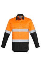 Wholesale ZW123 Hi Vis Spliced Industrial Shirt - Hoop Taped Printed or Blank