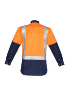 Wholesale ZW124 Hi Vis Spliced Industrial Shirt - Shoulder Taped Printed or Blank