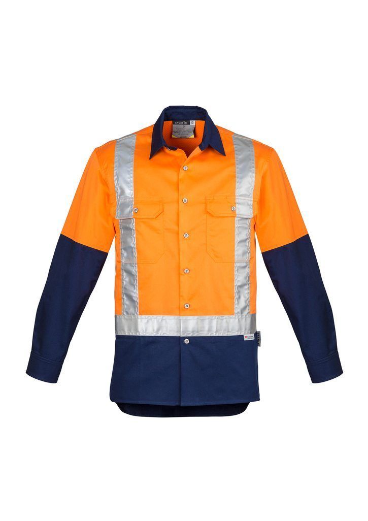 Load image into Gallery viewer, Wholesale ZW124 Hi Vis Spliced Industrial Shirt - Shoulder Taped Printed or Blank
