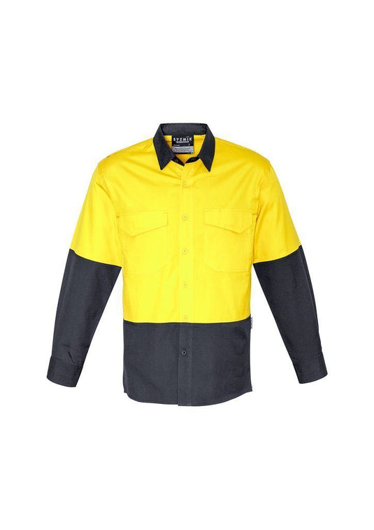 Wholesale ZW128 Syzmik Rugged Cooling Hi Vis Spliced Long Sleeve Shirt Printed or Blank