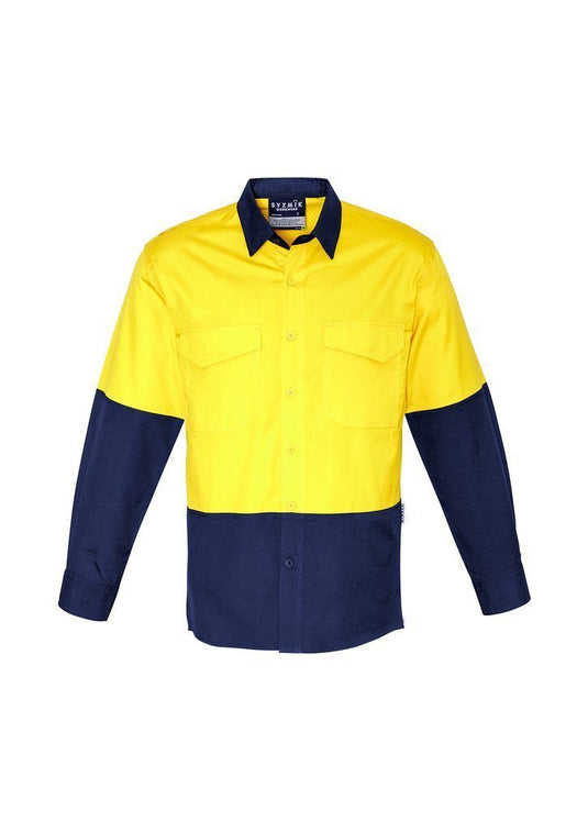 Wholesale ZW128 Syzmik Rugged Cooling Hi Vis Spliced Long Sleeve Shirt Printed or Blank