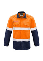 Wholesale ZW132 Syzmik Mens Fire Resistant Hooped Taped Spliced Shirt Printed or Blank