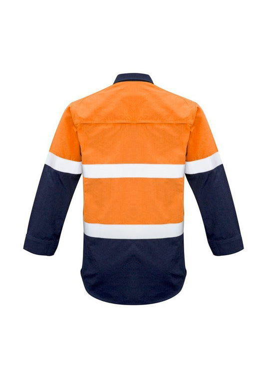 Wholesale ZW133 Syzmik FR Closed Front Hooped Taped Spliced Shirt Hi Vis Printed or Blank
