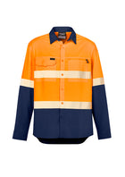 Wholesale ZW470 Syzmik Mens Hi Vis Outdoor Segmented Tape L/S Shirt Printed or Blank