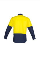 Wholesale ZW560 Syzmik Mens Hi Vis Closed L/S Shirt Printed or Blank