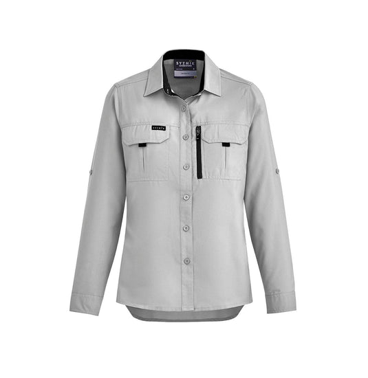 Wholesale ZW760 Syzmik Womens Outdoor Long Sleeve Light Weight Work Shirt Printed or Blank