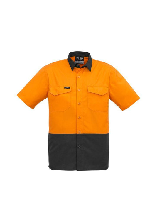 Wholesale ZW815 Rugged Cooling Hi Vis Spliced Short Sleeve Shirt Printed or Blank