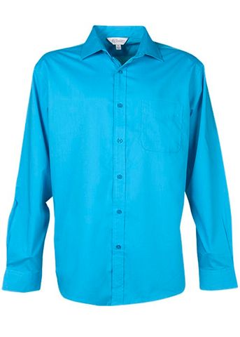 Load image into Gallery viewer, Wholesale 1903L Aussie Pacific Mens Mosman Stretch Long Sleeve Shirt Printed or Blank
