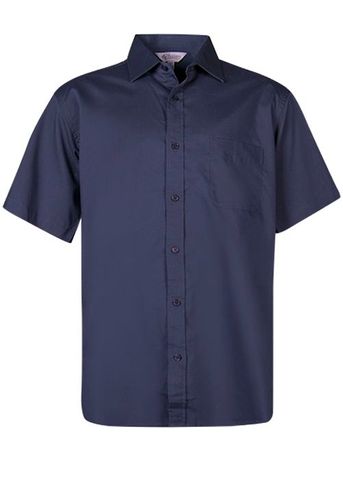 Load image into Gallery viewer, Wholesale 1903S Aussie Pacific Mens Mosman Stretch Short Sleeve Shirt Printed or Blank
