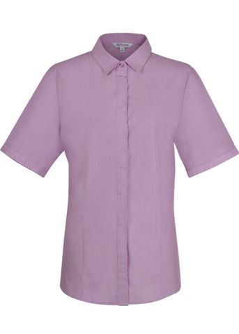 Load image into Gallery viewer, Wholesale 2902S Aussie Pacific Ladies Grange Check Short Sleeve Shirt Printed or Blank
