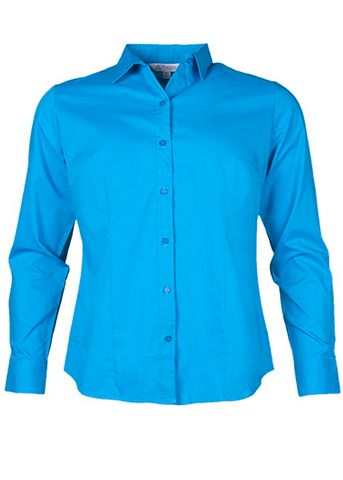 Load image into Gallery viewer, Wholesale 2903L Aussie Pacific Ladies Mosman Stretch Long Sleeve Shirt Printed or Blank
