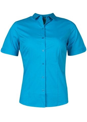 Load image into Gallery viewer, Wholesale 2903S Aussie Pacific Ladies Mosman Stretch Short Sleeve Shirt Printed or Blank
