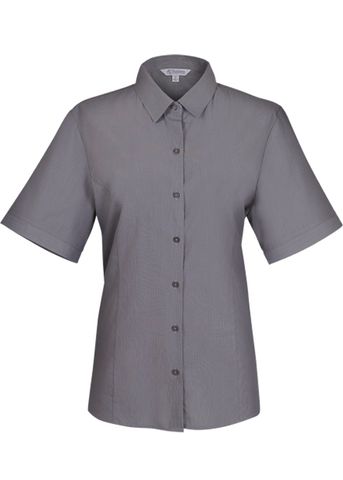 Wholesale 2905S Aussie Pacific Ladies Belair Stripe Short Sleeve Shirt Printed or Blank
