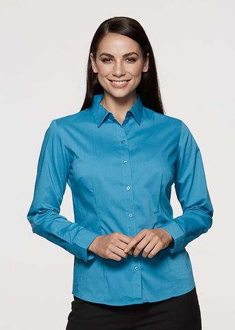 Load image into Gallery viewer, Wholesale 2903L Aussie Pacific Ladies Mosman Stretch Long Sleeve Shirt Printed or Blank
