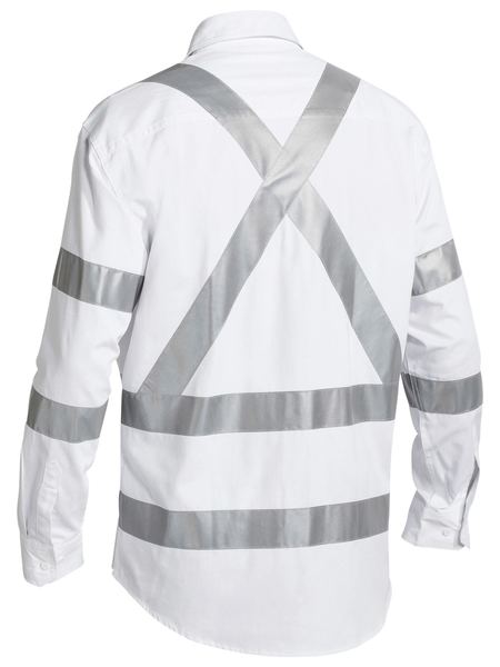 Load image into Gallery viewer, Wholesale BS6807T Bisley 3M Taped White Drill Shirt Printed or Blank
